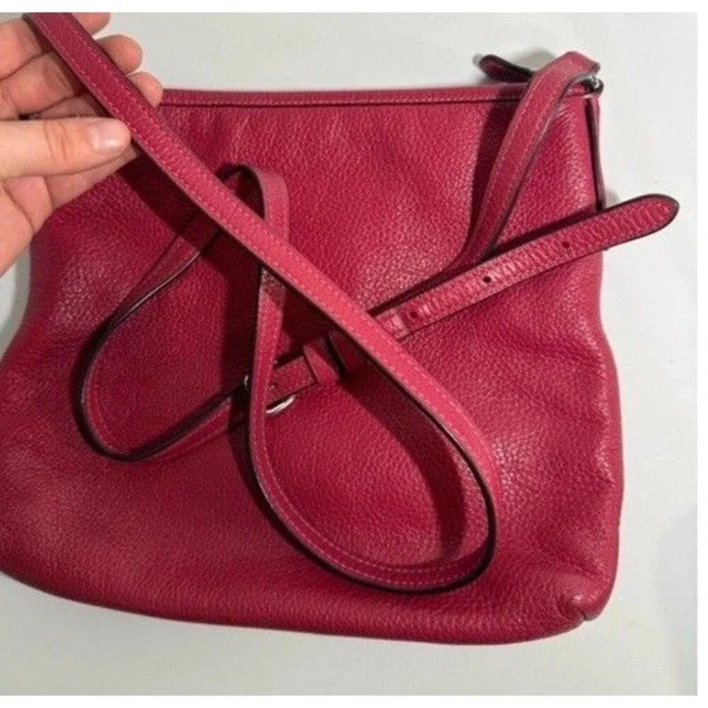Coach Raspberry Pink Pebbled Leather Crossbody Bag F28035